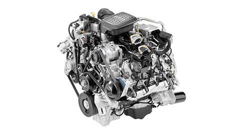 Image of a GM Vehicle Engine on White Background