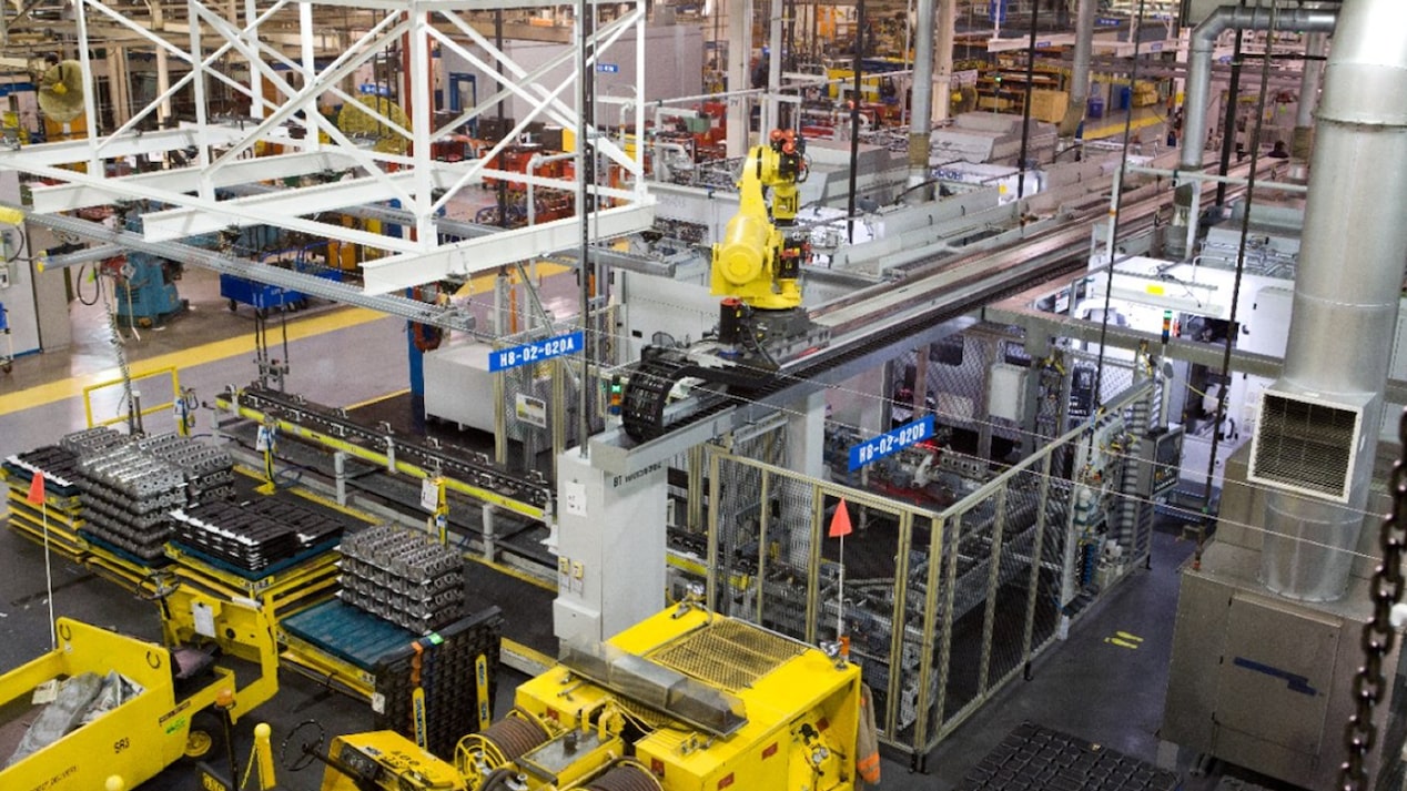 Overhead View of the GM Engine Construction Machinery